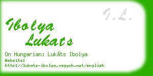ibolya lukats business card